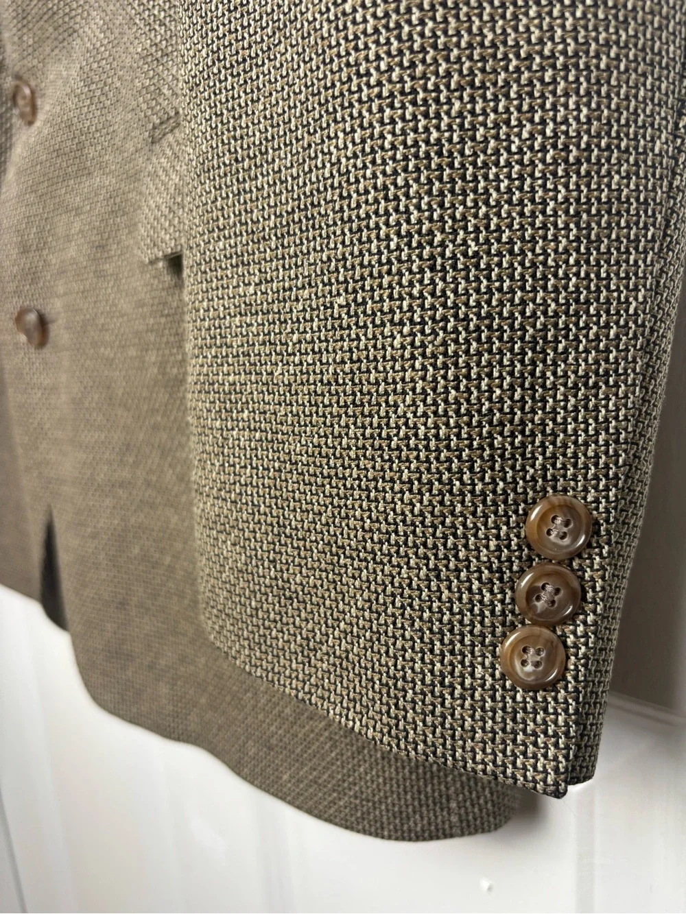 Nate’s Clothing Men’s Brown Tweed Blazer Sport Coat Classic Heritage 2 Button